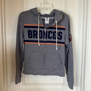 VS Pink Broncos Zip Up Hoodie